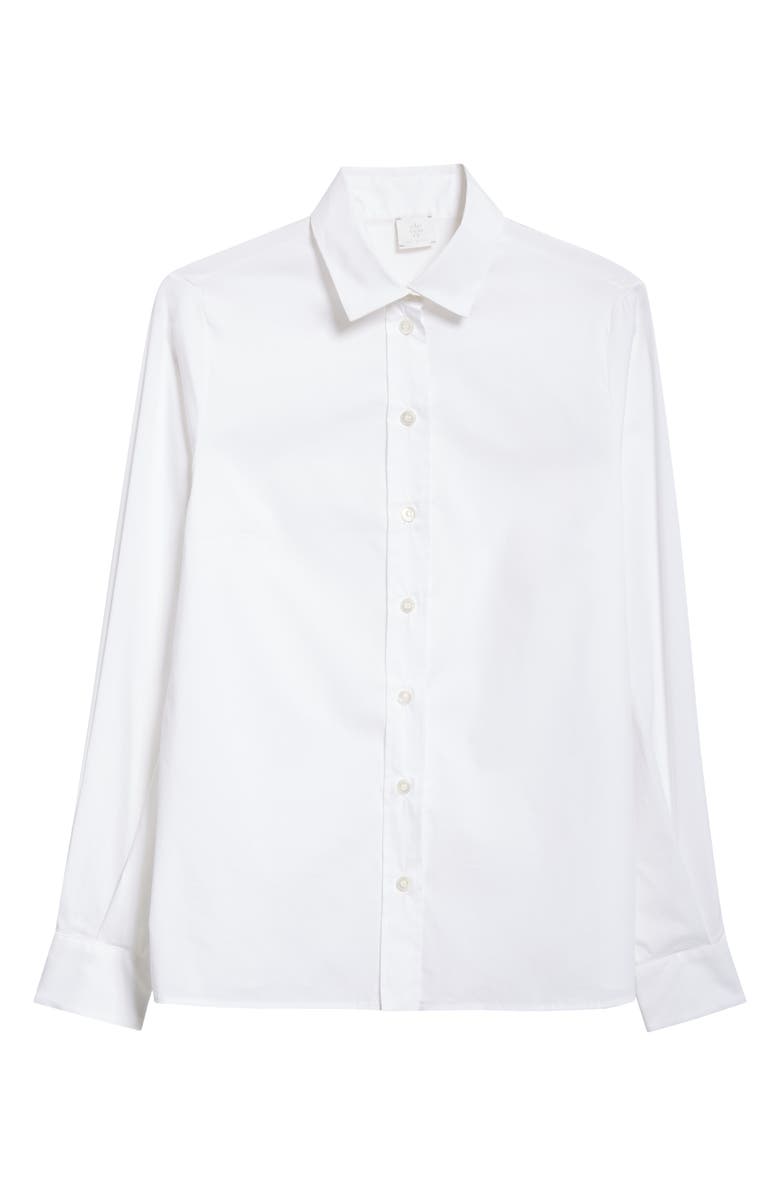 Eleventy Classic Stretch Poplin Button-Up Shirt, Alternate, color, 