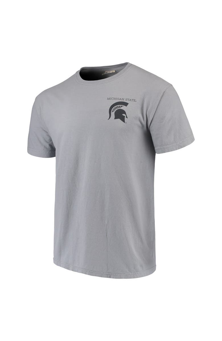 IMAGE ONE Men's Gray Michigan State Spartans Comfort Colors Campus Scenery T-Shirt, Alternate, color, 
