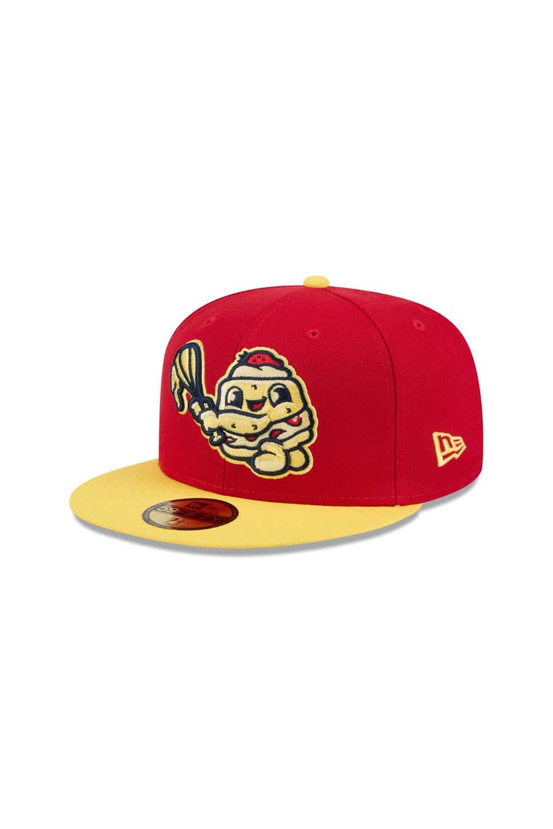 Men's New Era  Red Binghamton Rumble Ponies Theme Nights 59FIFTY Fitted Hat, Main, color, Red
