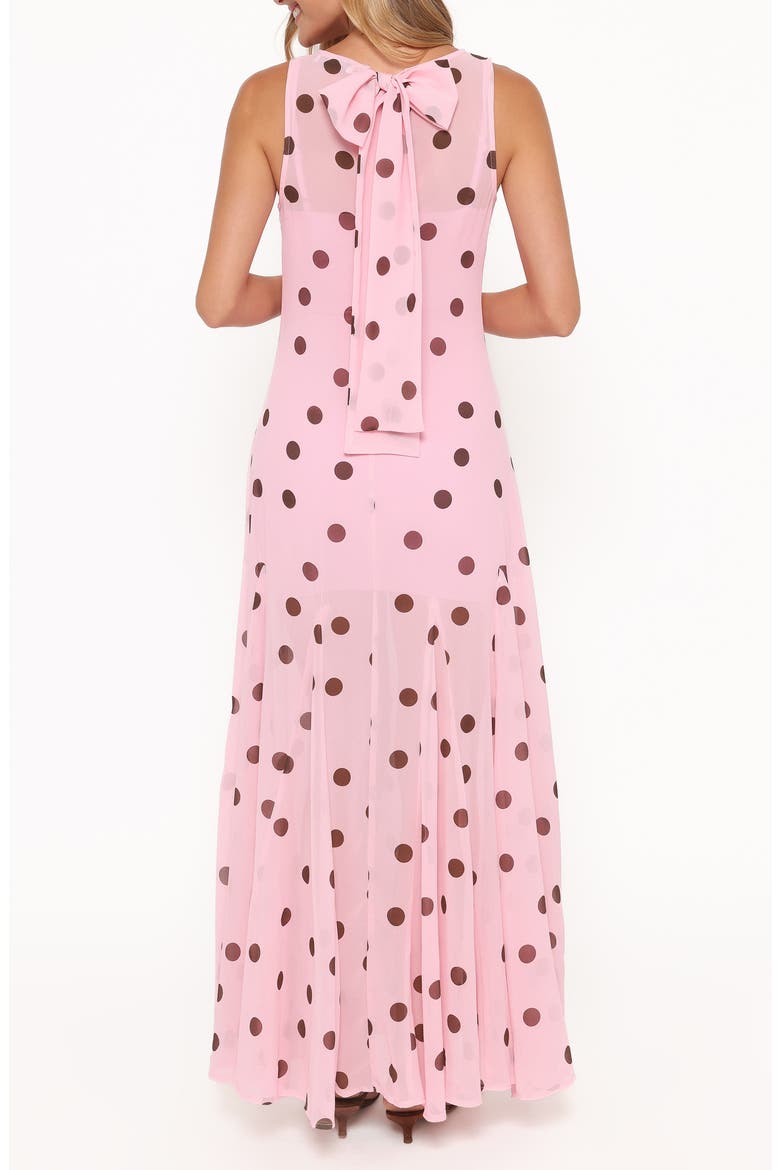 Keani Print Maxi Dress, Alternate, color, PINK POLKA DOT