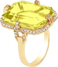 GOSHWARA Gossip Emerald Cut Ring