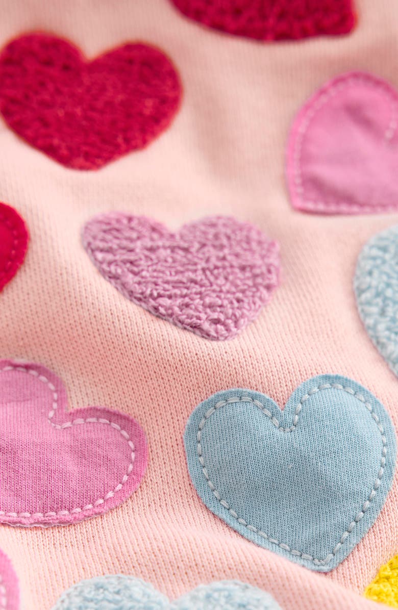 Mini Boden Kids' Rainbow Heart Sweatshirt, Alternate, color, 