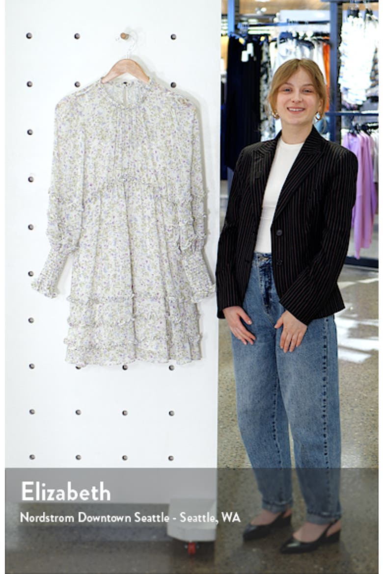 Floral & Ruffle Long Sleeve Minidress video