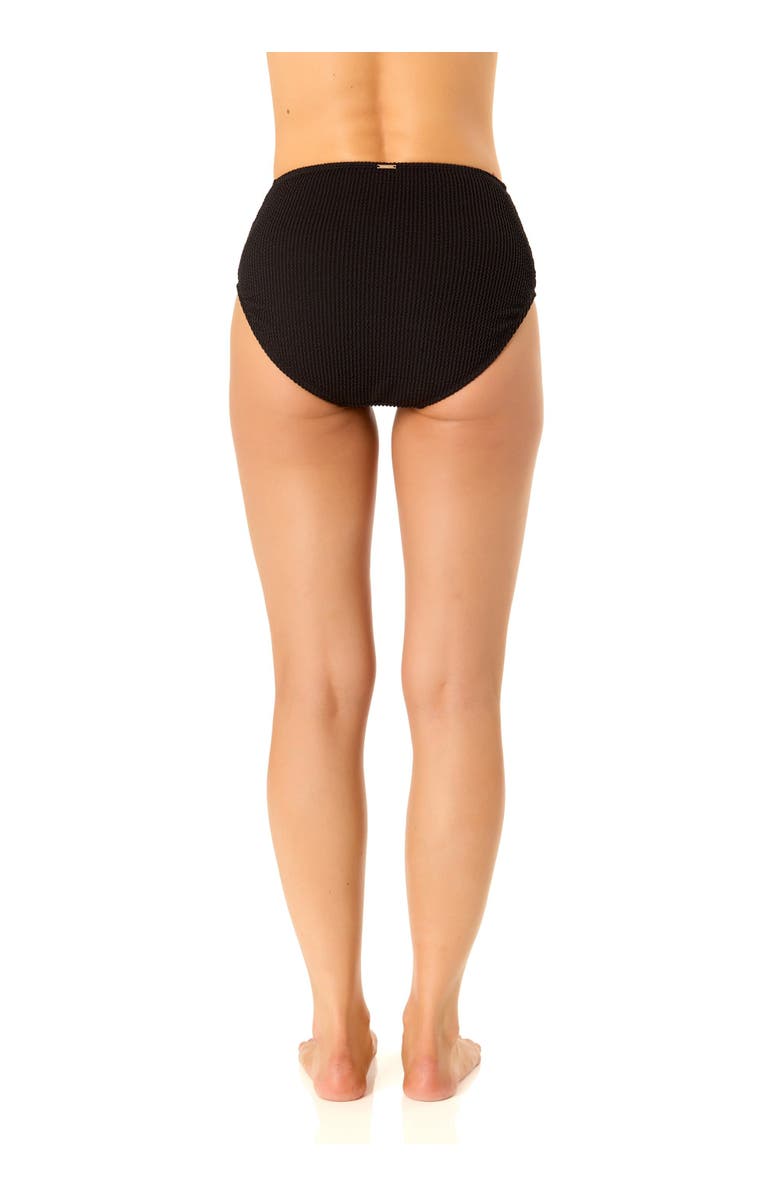 Anne Cole Women
s Live In Color Textured High Waist Swim Bottom, Alternate, color, Black