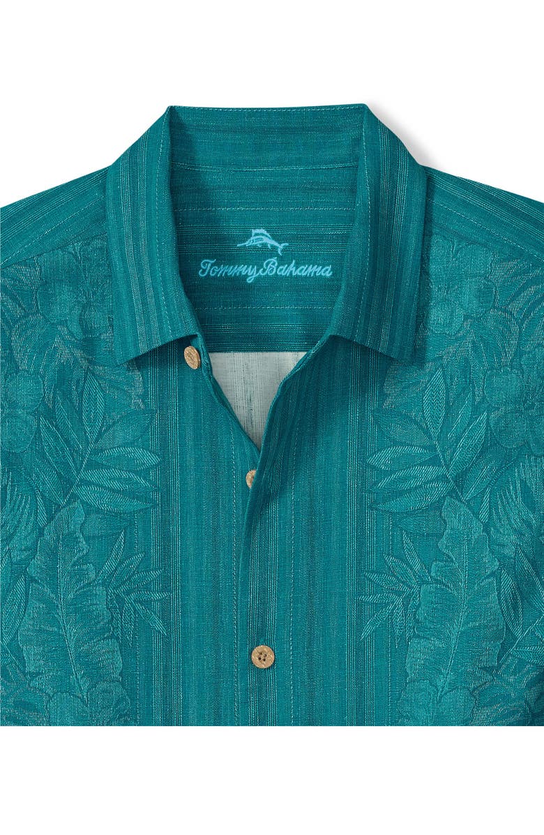 Tommy Bahama Maui Border Short Sleeve Silk Button-Up Shirt, Alternate, color, Shipwreck
