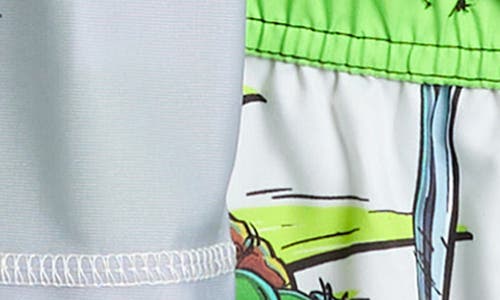 Dreamwave Kids' Teenage Mutant Ninja Turtles Rashguard & Swim Shorts Set In Green