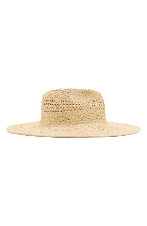 Openwork Wide Brim Straw Sun Hat