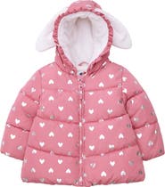Rokka&Rolla Soft Fleece Lined Bunny Puffer Jacket