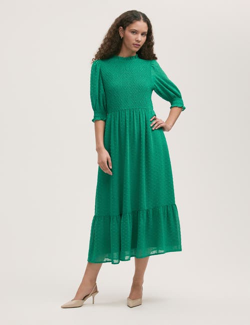 Finery London Amelia 3/4 Sleeve Chiffon Midi Dress in Green  product