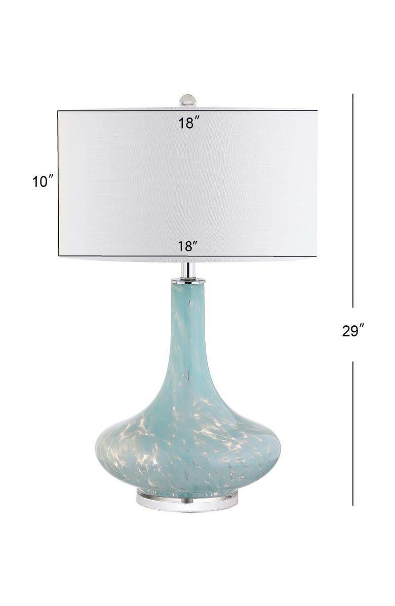 JONATHAN Y Montreal 29" Glass/Acrylic LED Table Lamp, Ice Blue, Alternate, color, Ice Blue