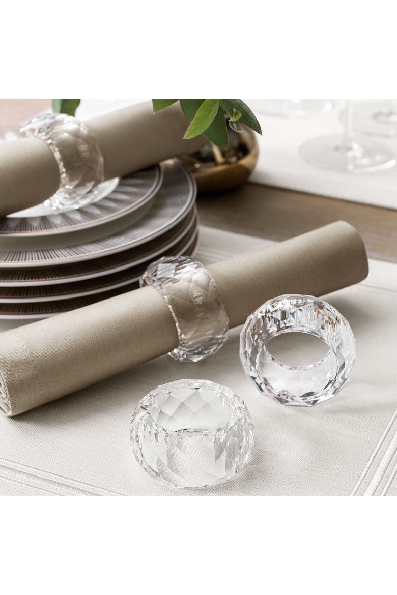 William Napkin Ring Set, Alternate, color, White - Round
