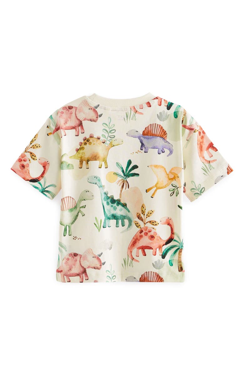 NEXT Kids' Dinosaur Print Cotton T-Shirt, Alternate, color, 