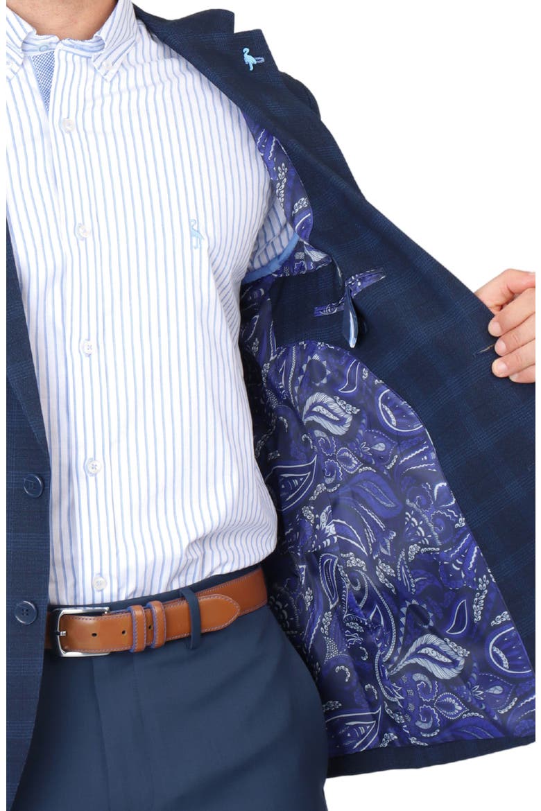 Glen Plaid Sport Coat, Alternate, color, NAVY