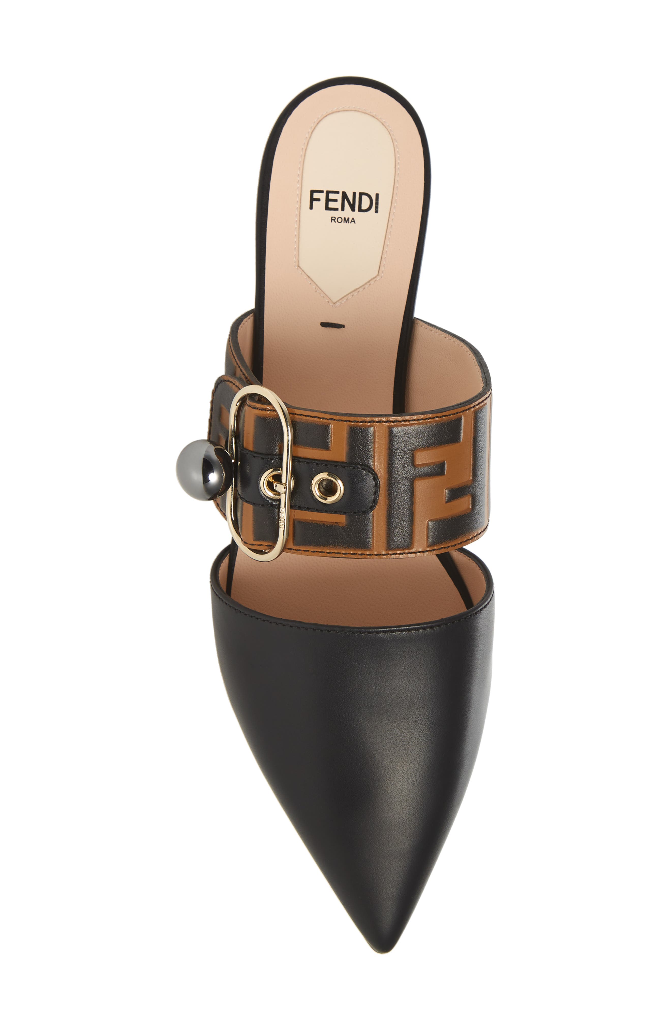 Fendi Pearland Pointy Toe Mule, Alternate, color, 