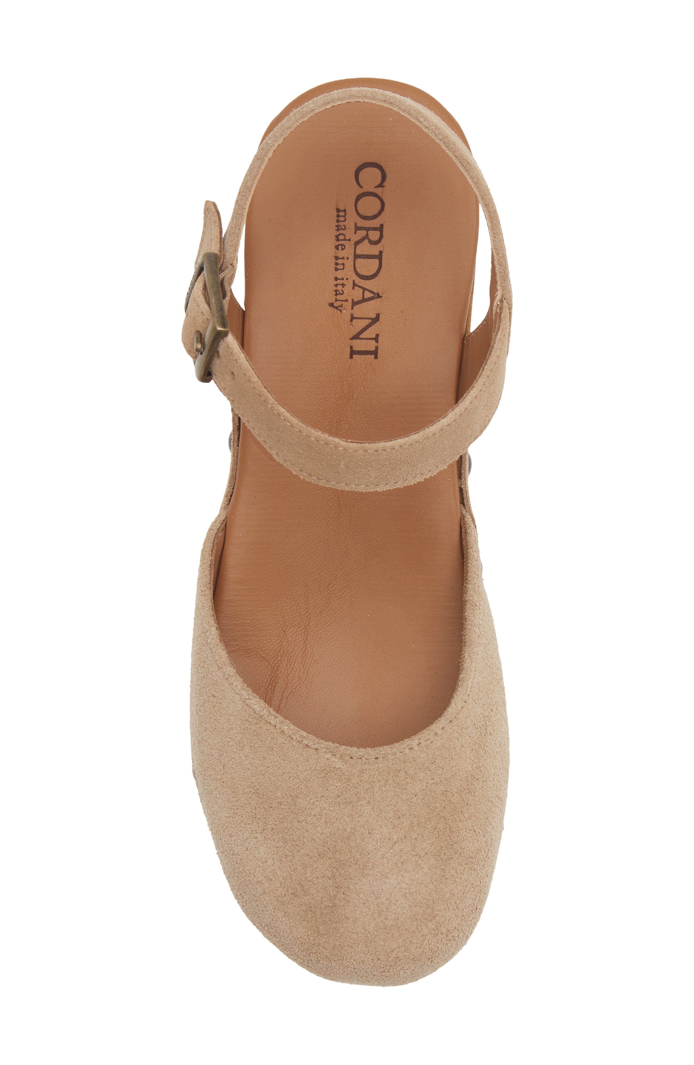 Cordani Winston Ankle Strap Platform Clog, Alternate, color, Biscotto