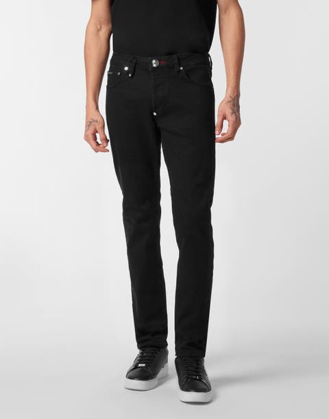 Denim Trousers Super Straight Cut Skulls Men