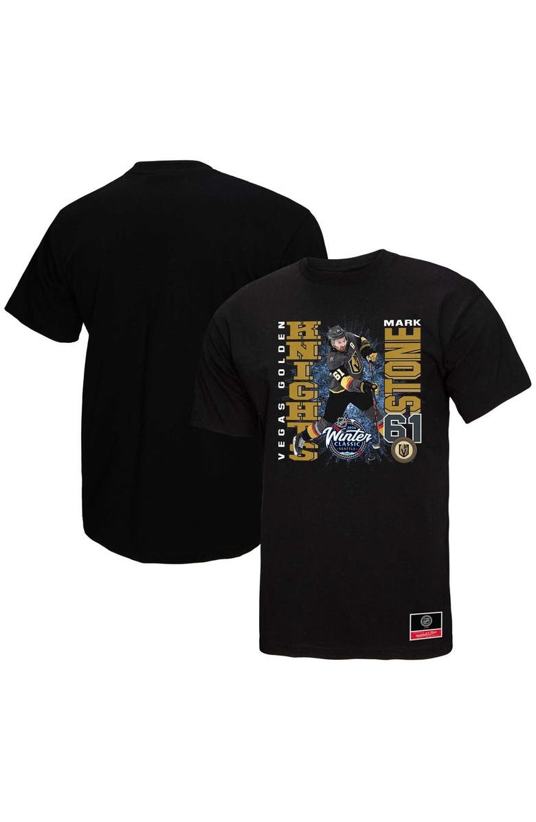 Mitchell & Ness Men's Mitchell & Ness Mark Stone Black Vegas Golden Knights 2024 NHL Winter Classic Player Graphic T-Shirt, Main, color,