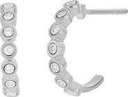 Carrière Jewelry Bezel Set Diamond Hoop Earrings - 0.04ct.
