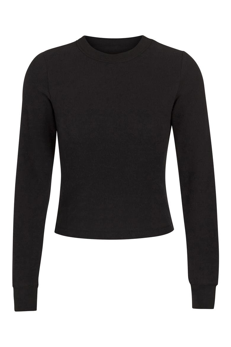 Brushed Waffle 2.0 Long Sleeve T-Shirt, Main, color, ONYX