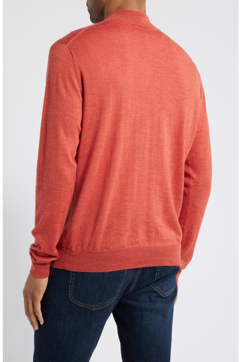 Autumn Crest Wool Blend Quarter Zip Sweater, Alternate, color, BURNT ORANGE