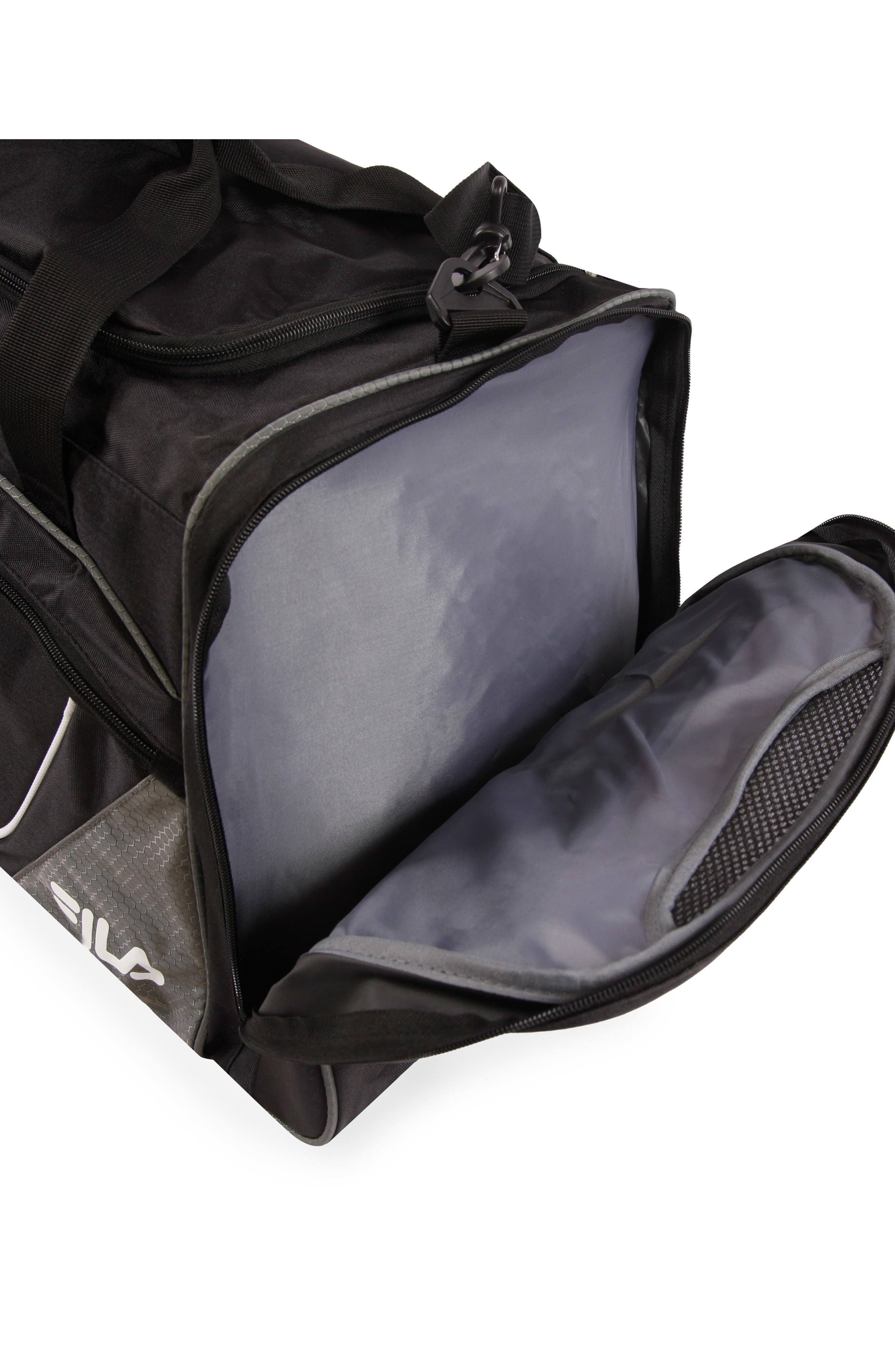 FILA Acer 25-Inch Duffle Bag, Alternate, color, Black/ Grey