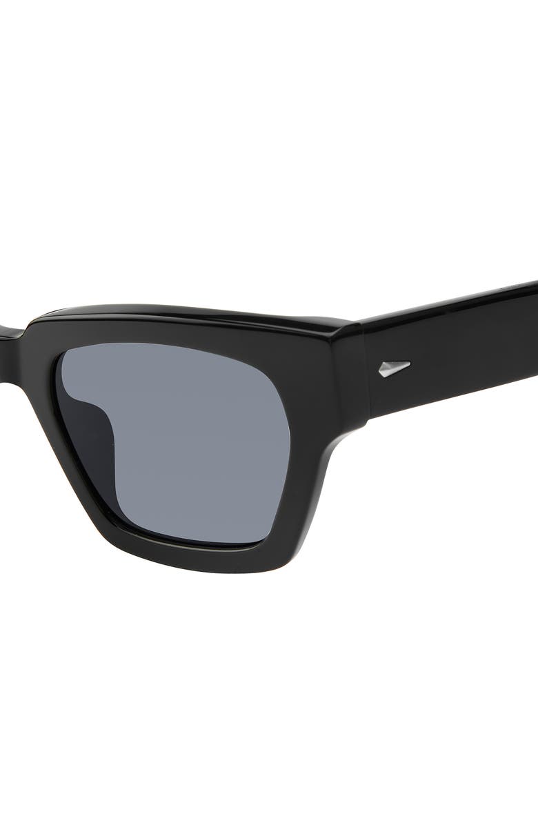 rag & bone 51mm Rectangle Sunglasses, Alternate, color, Black
