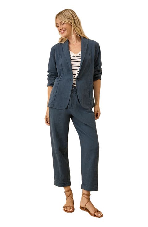 Organic Cotton Coastal Double Gauze Lined Easy Jacket