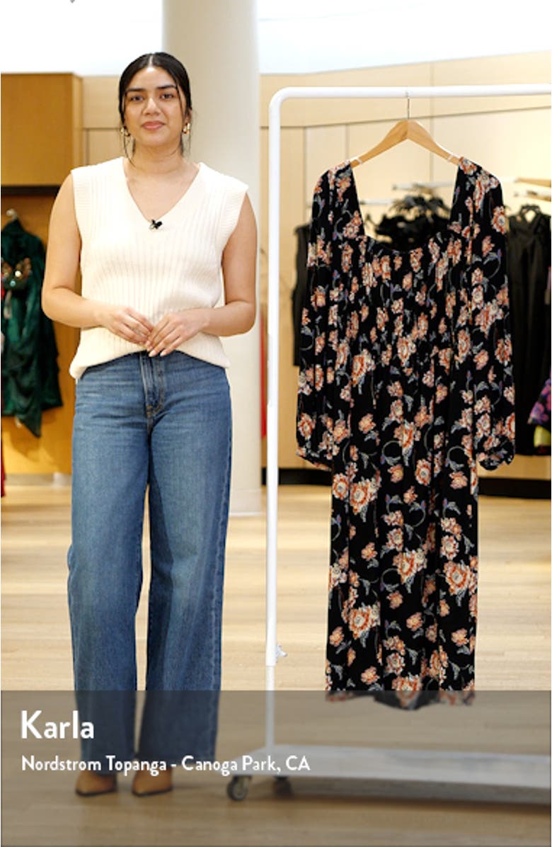 Smocked Bodice Long Sleeve Dress, sales video thumbnail