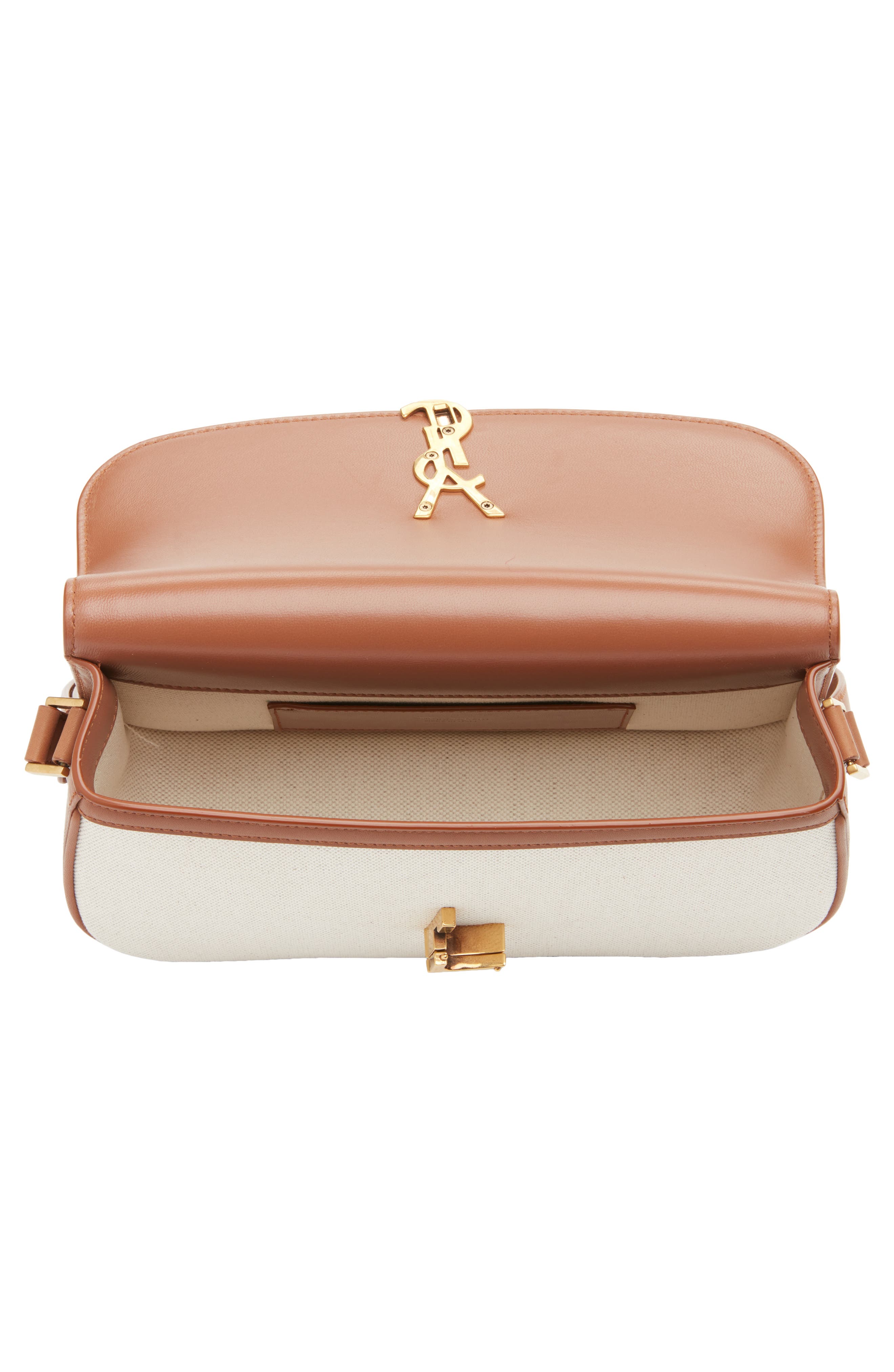 Saint Laurent Small Solferino Canvas Shoulder Bag, Alternate, color, Desert Dust/ Brick