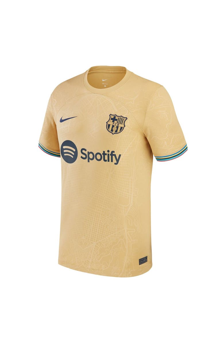 Nike Men's Nike Yellow Barcelona 2022/23 Away Replica Blank Jersey, Alternate, color,