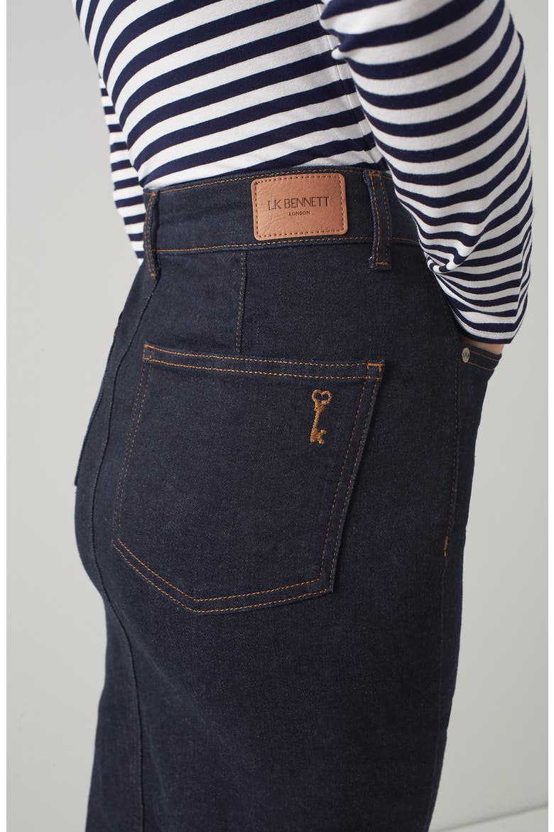Beth Denim Skirt, Alternate, color, INDIGO