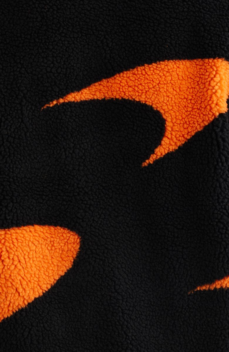 Reiss x McLaren Fleece Jacket, Alternate, color, Black/ Papaya Or