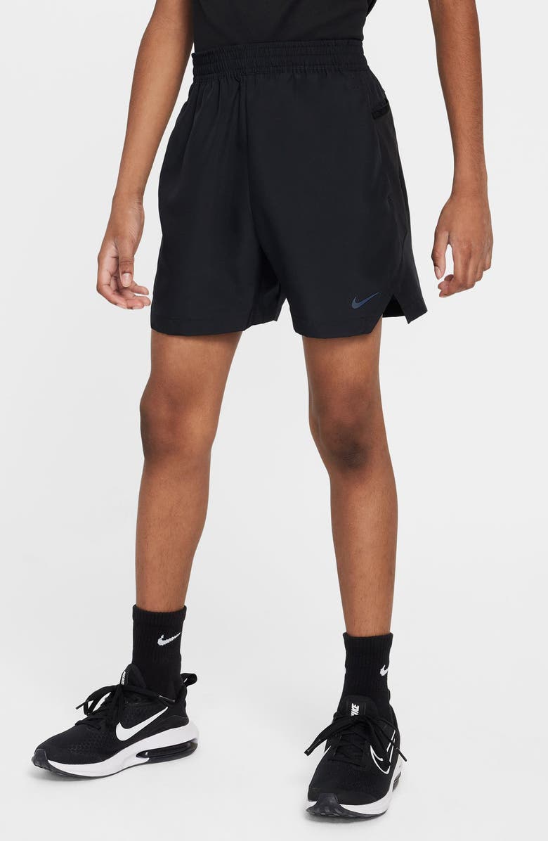 Nike Kids' Dri-FIT Multi Tech Shorts, Main, color, Black/ Black