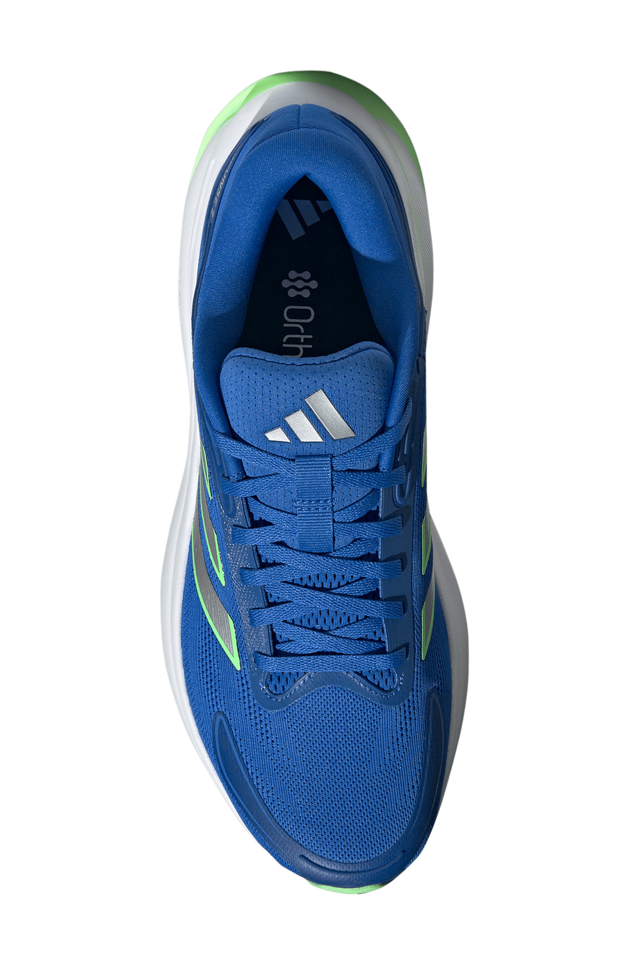 adidas Response 2 Running Shoe, Alternate, color, Blue/ Silver Met./ Lime Burst