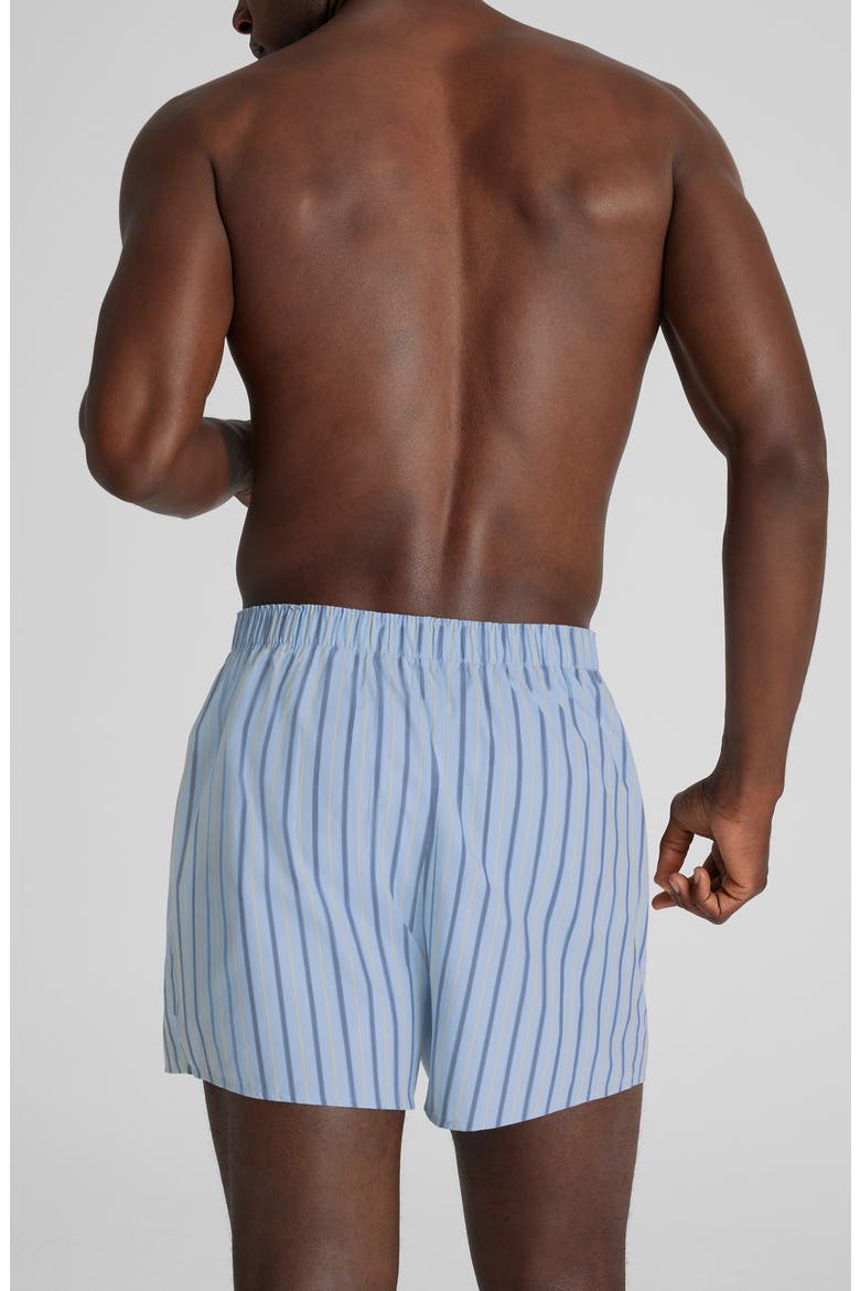 Assorted 3-Pack Woven Cotton Boxers, Alternate, color, BLUE