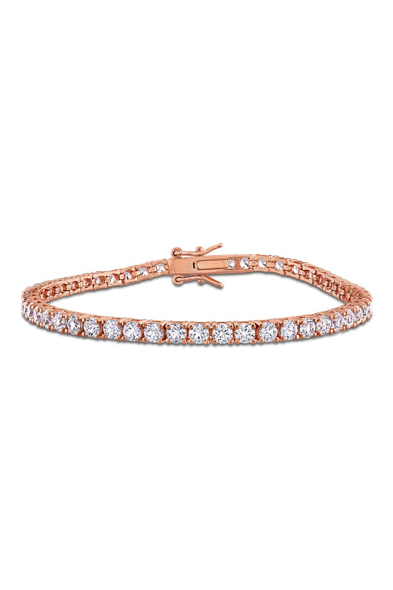 Lab Grown White Sapphire Tennis Bracelet, Main, color, WHITE