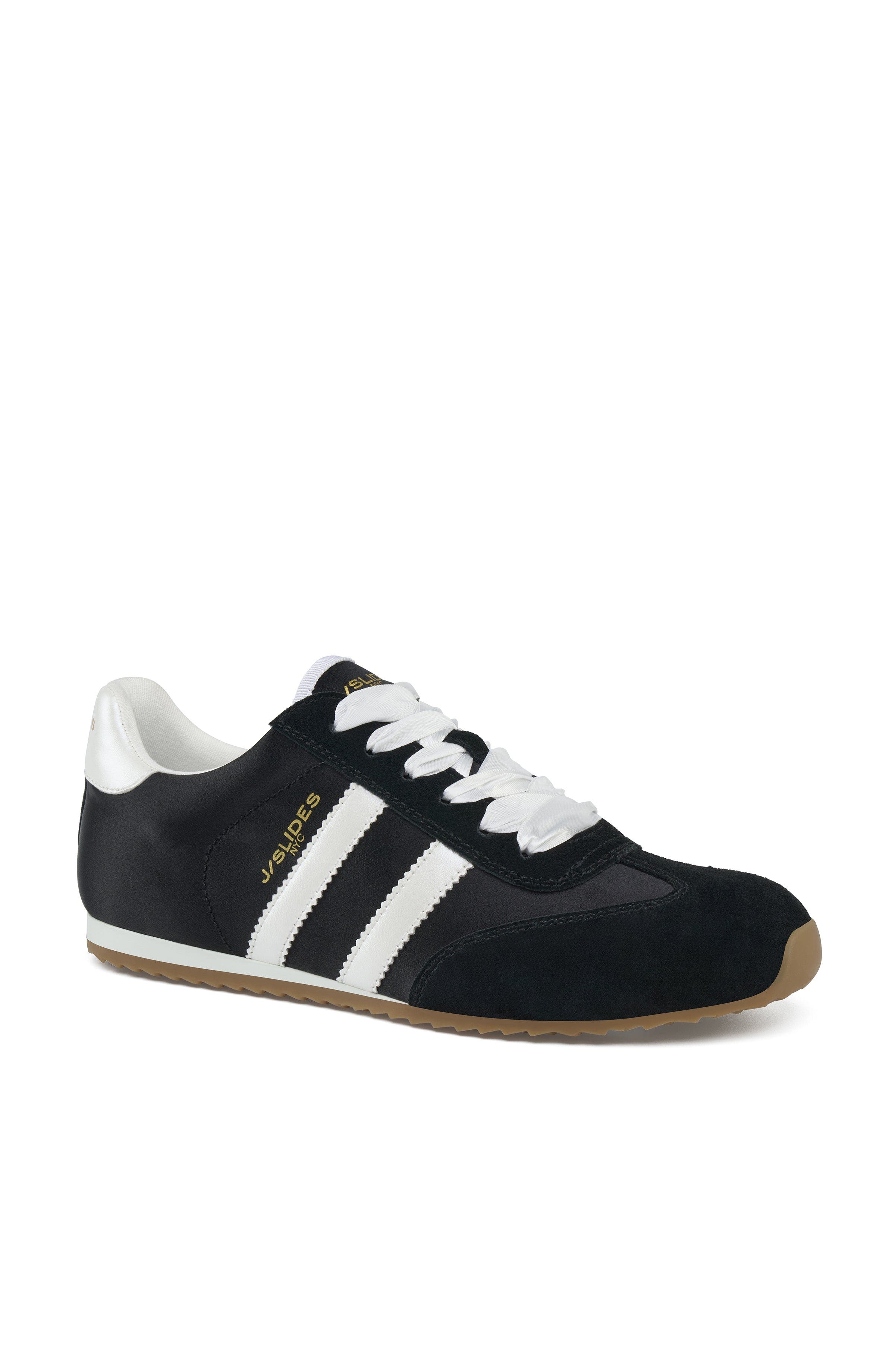 Peggy Sequins Sneaker, Alternate, color, Black-Nylon/Suede