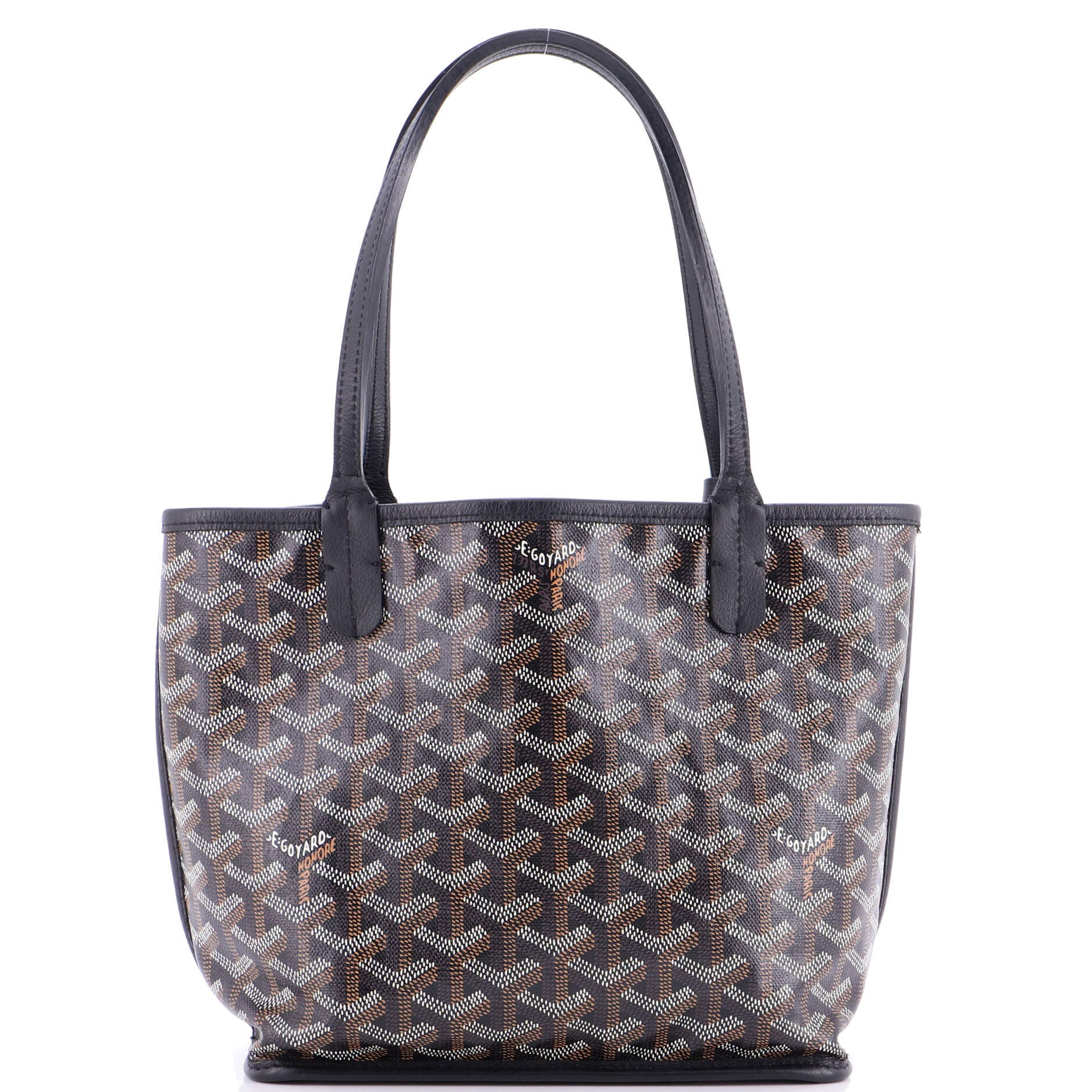 Pre-Owned Goyard Anjou Reversible Tote Coated Canvas Mini, Main, color, 