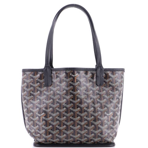 Anjou Reversible Tote Coated Canvas Mini