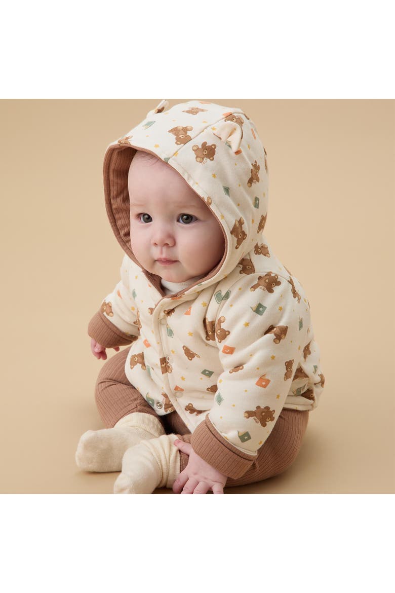 Teddy Bear Reversible Hooded Jacket, Alternate, color, Teddy Bear Print
