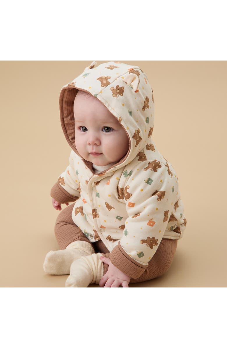 MORI Teddy Bear Reversible Hooded Jacket, Alternate, color, Teddy Bear Print