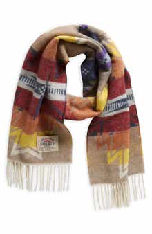 Faherty x Doug Good Feather Desert Earth Fire Wool Blend Scarf