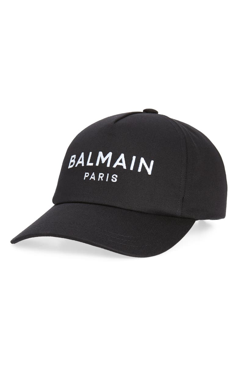 Balmain Embroidered Logo Baseball Cap, Main, color,