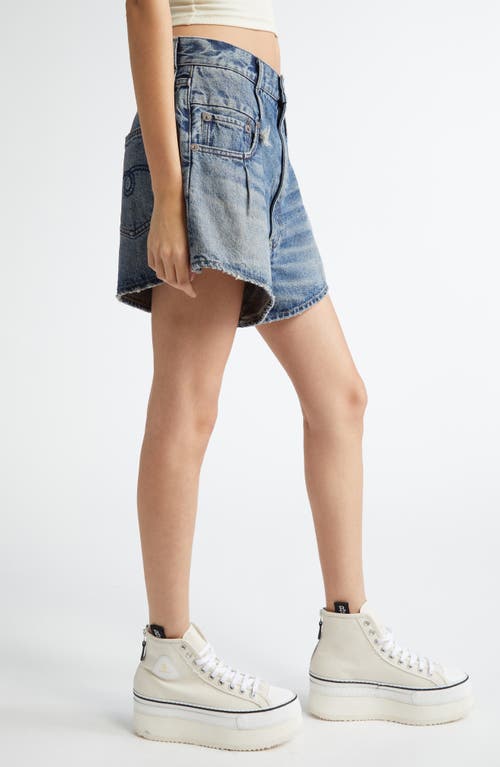 R13 Double Loop Venti Denim Shorts In Barter Indigo