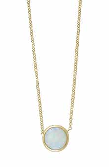 14k Gold Opal Pendant Necklace