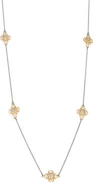 JARDIN Gold-Tone Filagree Clover Necklace