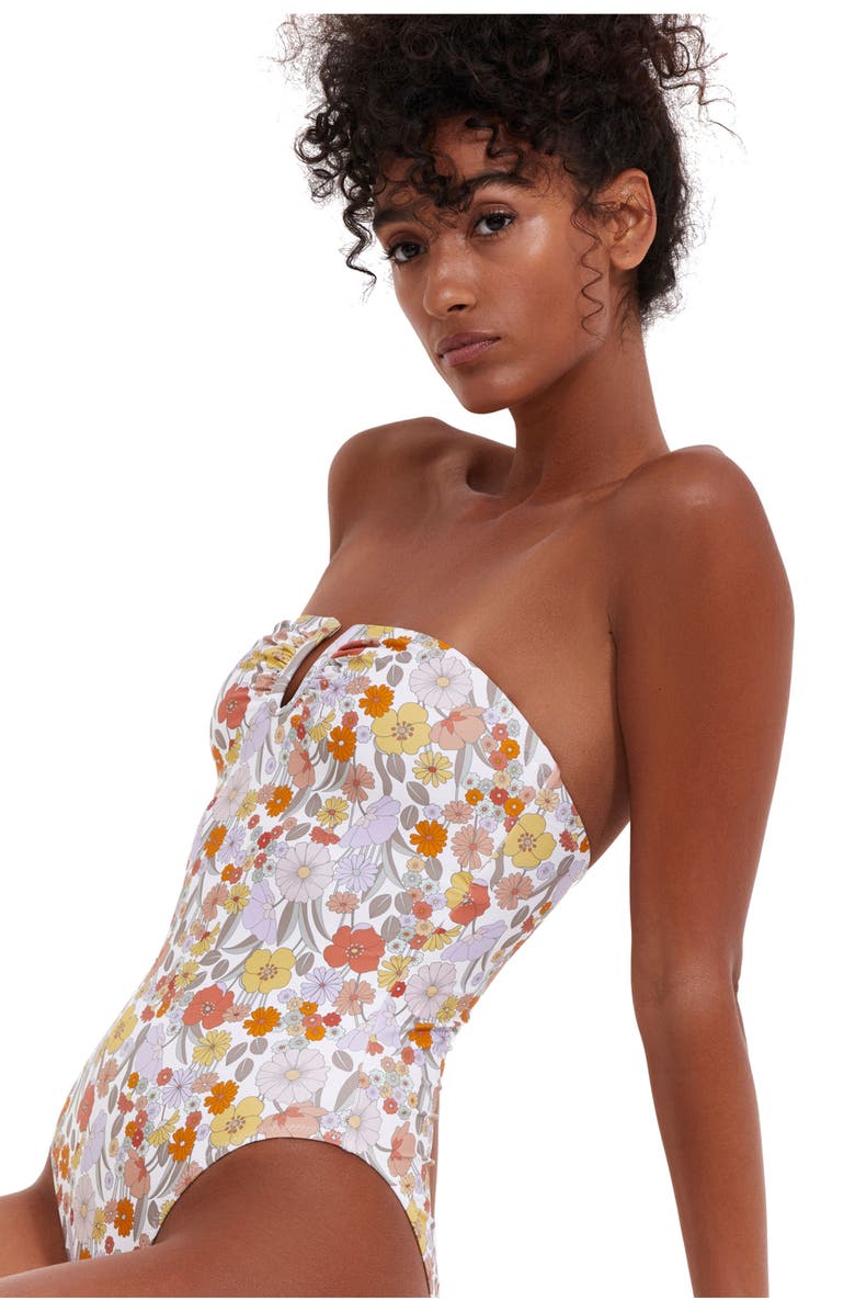 Flirtt Gottex Botanic Party Bandeau One Piece, Alternate, color,