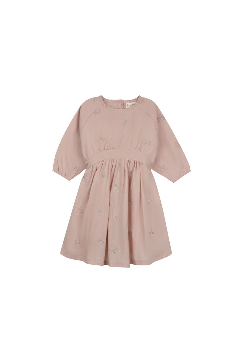 Looms Holland Collection - Girls Embroidered Floral Dress, Main, color, Pink