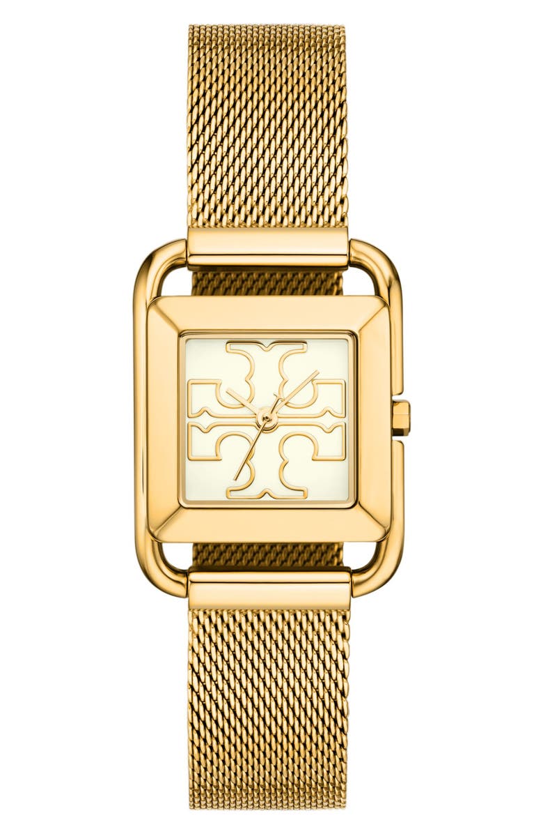 Tory Burch The Miller Square Mesh Strap Watch, 24mm | Nordstrom