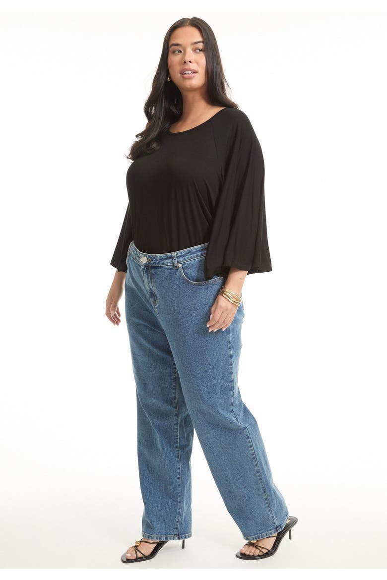 June Fit High Rise Straight Leg Stretch Jeans, Alternate, color, VINTAGE MEDIUM WASH